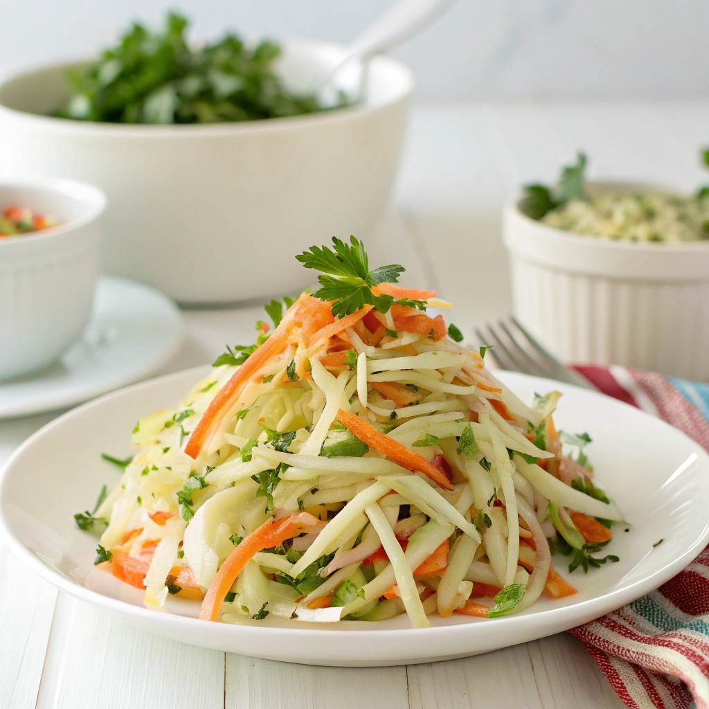 Fresh & Crunchy Kohlrabi Slaw Ingredients