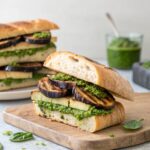 Grilled Eggplant & Pesto Sandwiches