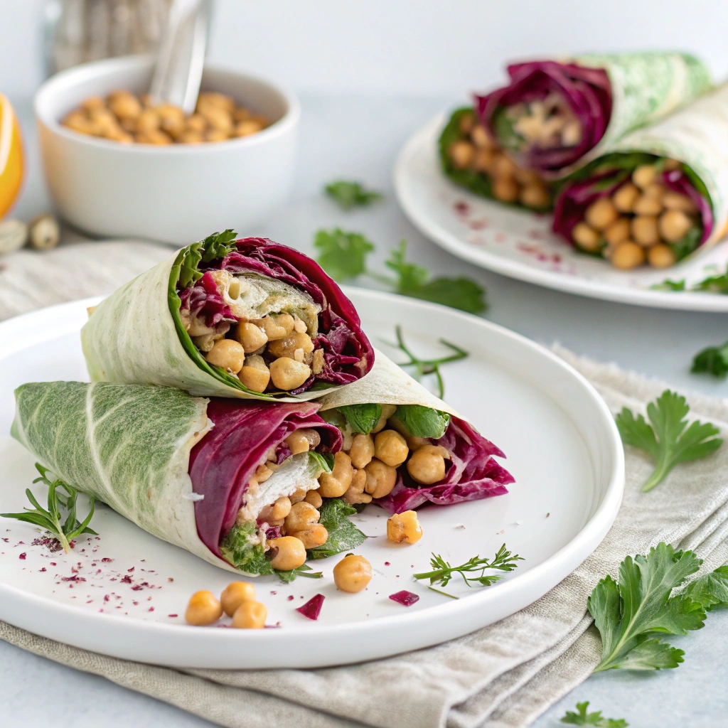 Chickpea Radicchio Wraps