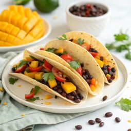 Mango Habanero Black Bean Tacos
