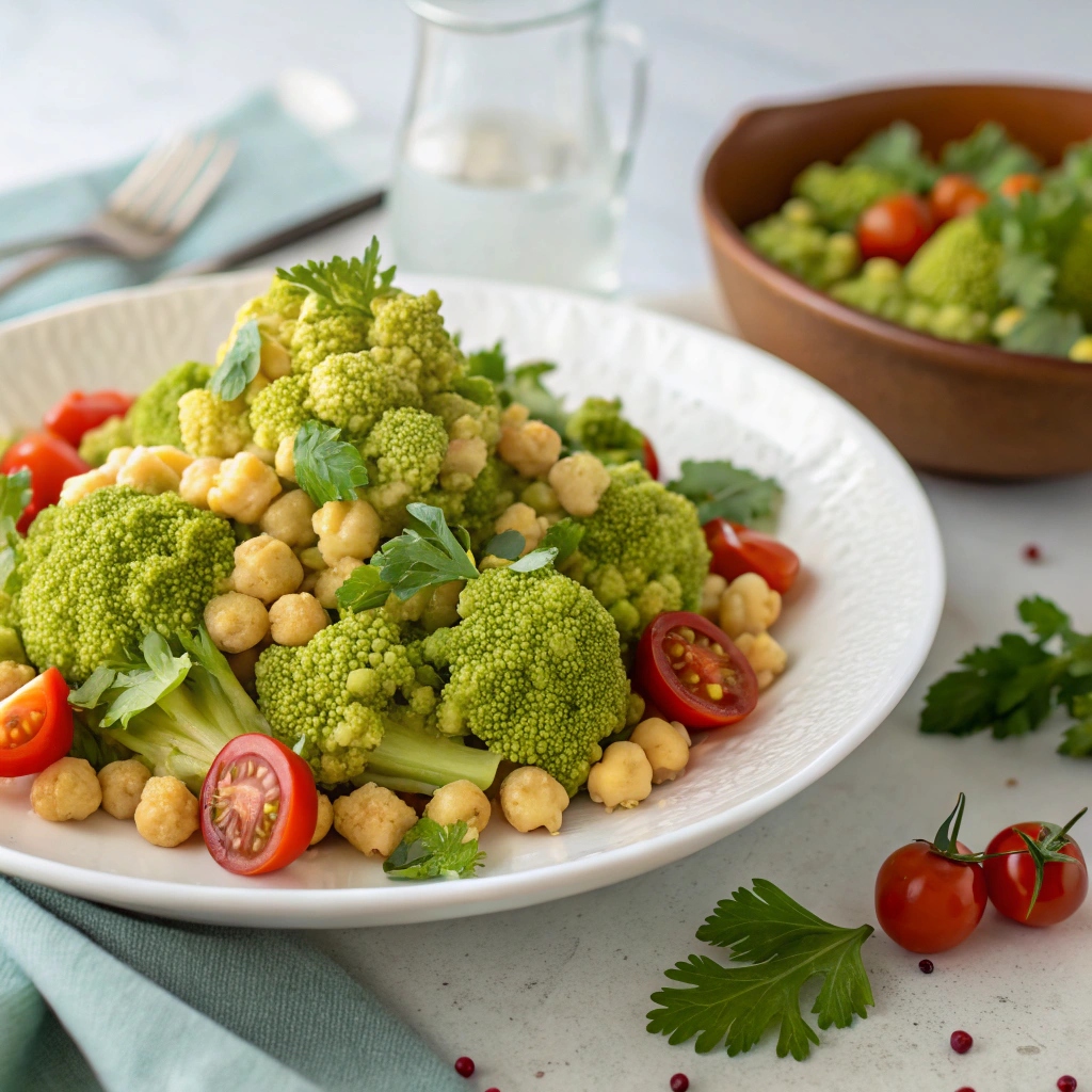 Romanesco & Chickpea Salad