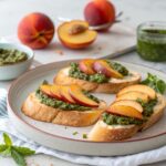 Peach & Pesto Crostini Recipe