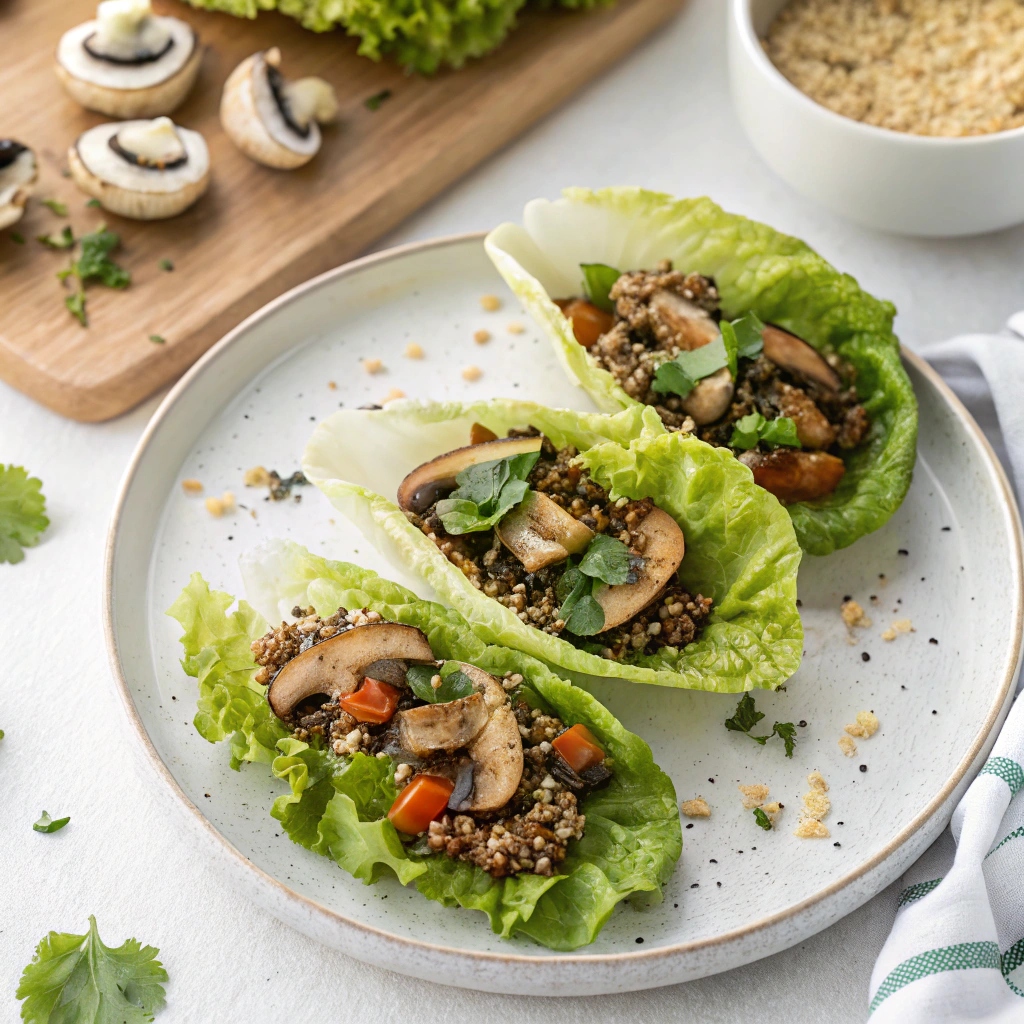 Mushroom & Quinoa Lettuce Wraps