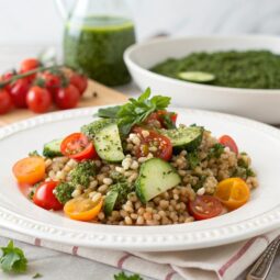 Farro Salad with Kale Pesto