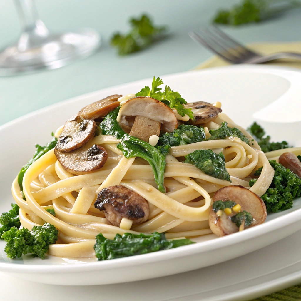 Creamy Vegan Shiitake & Kale Pasta Recipe