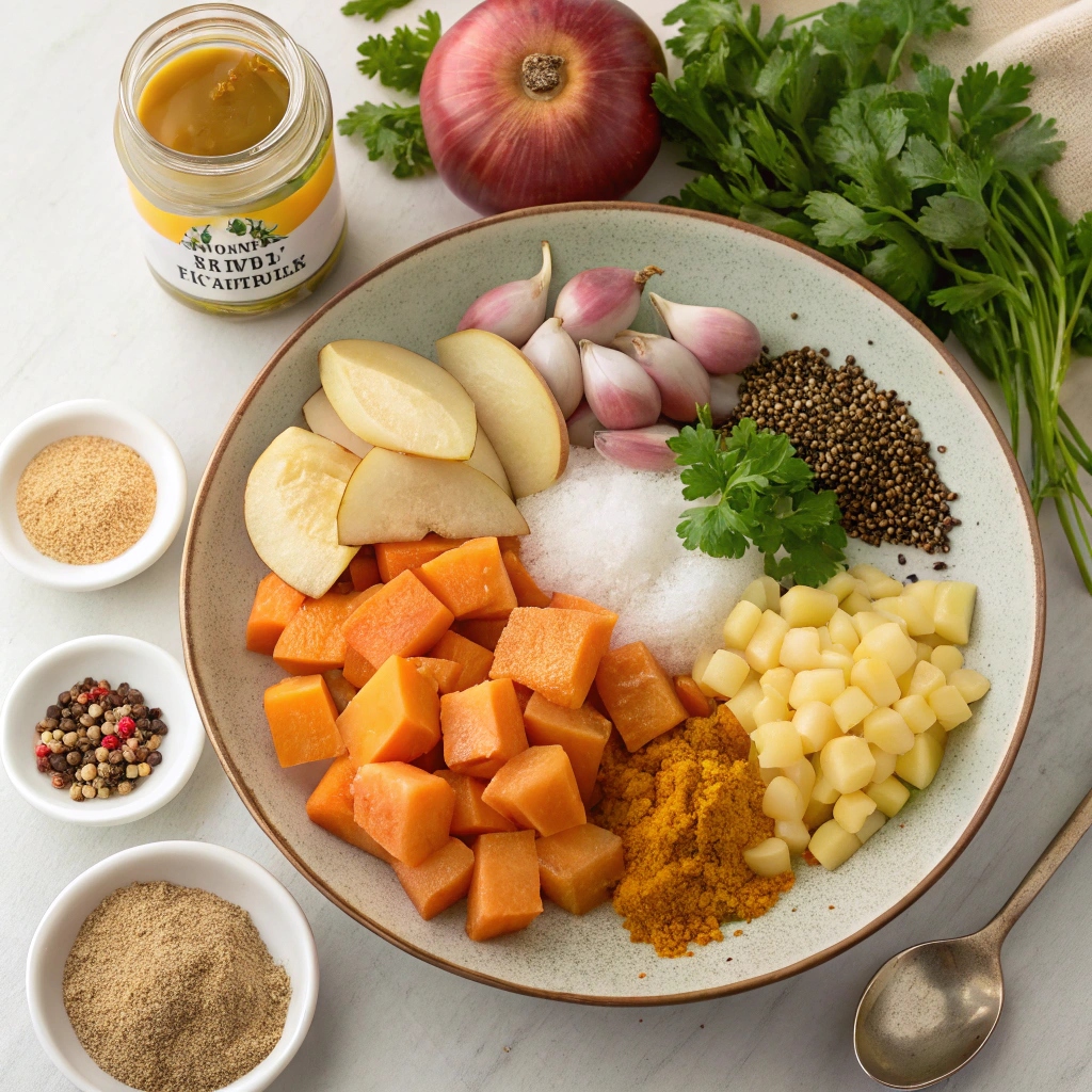 Ingredients for Sweet Potato Soup