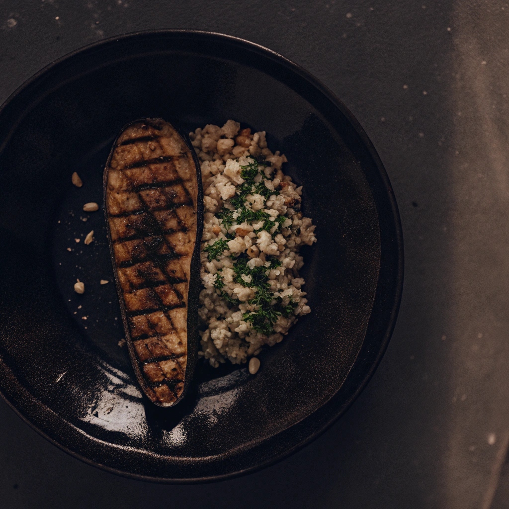 Ingredients for Grilled Eggplant with Couscous Salad