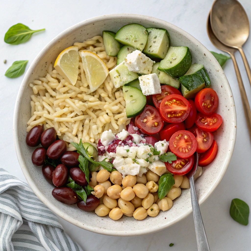 Fresh & Flavorful Orzo Salad Ingredients