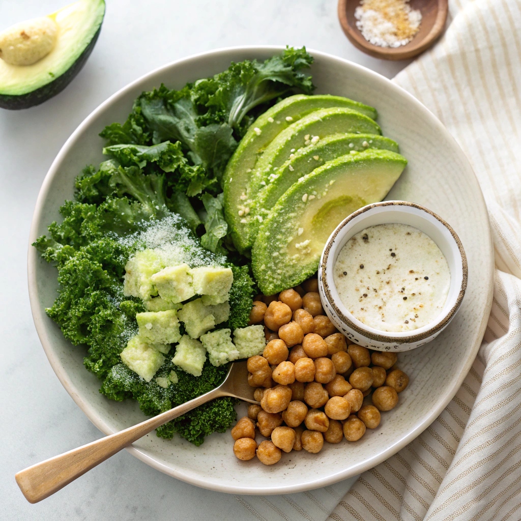 Fresh & Flavorful Kale Caesar Salad Ingredients