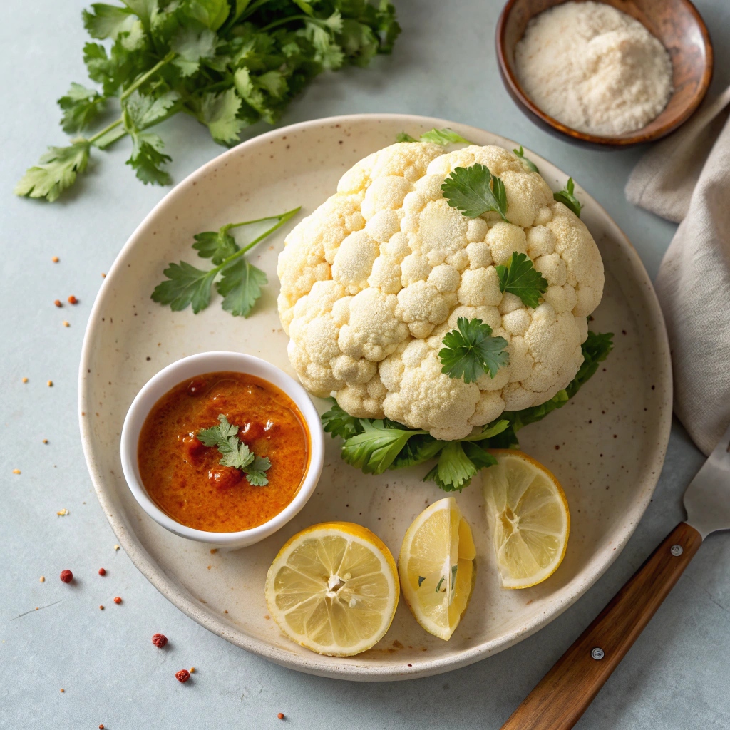 Ingredients for Whole Roasted Cauliflower