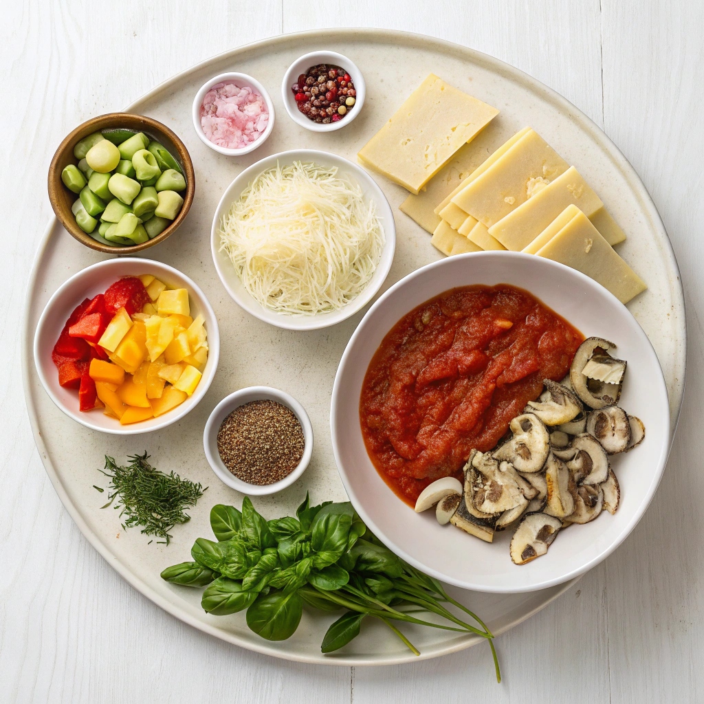 Ingredients for Vegetarian Lasagna