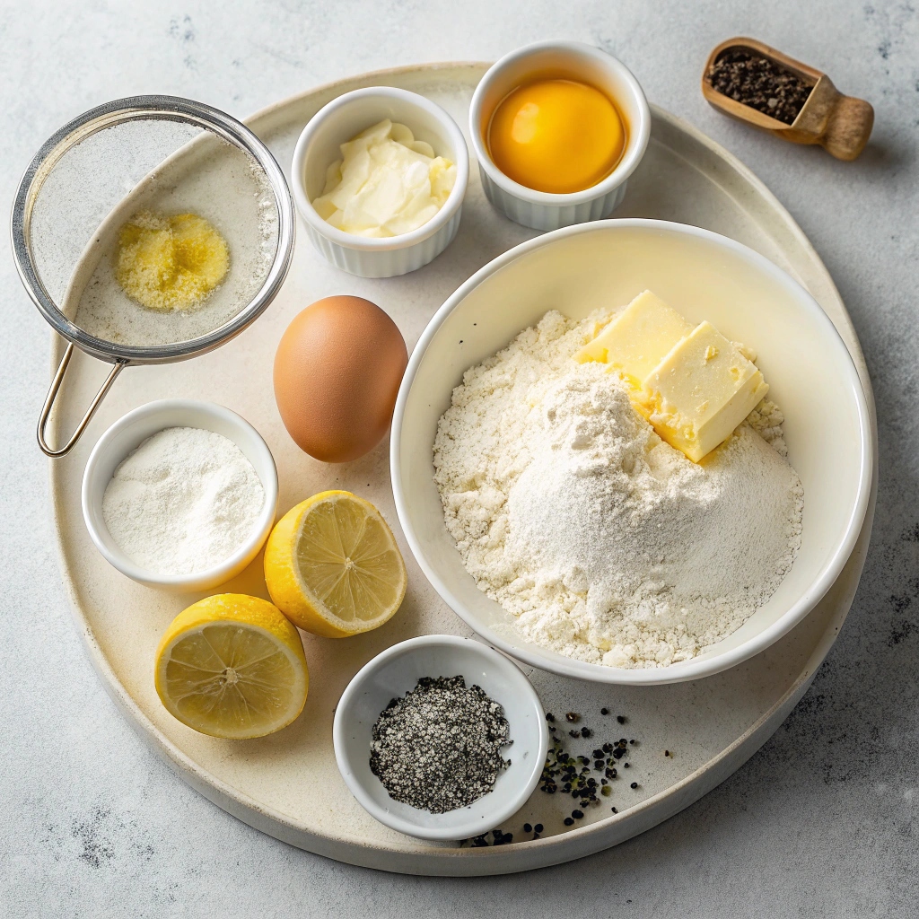 Ingredients for Lemon Poppy Seed Muffins