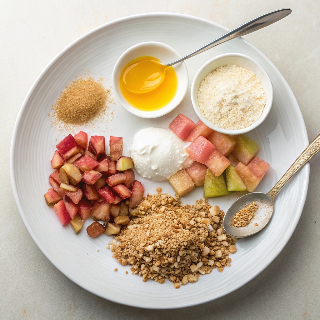 Ingredients for Rhubarb Crisp