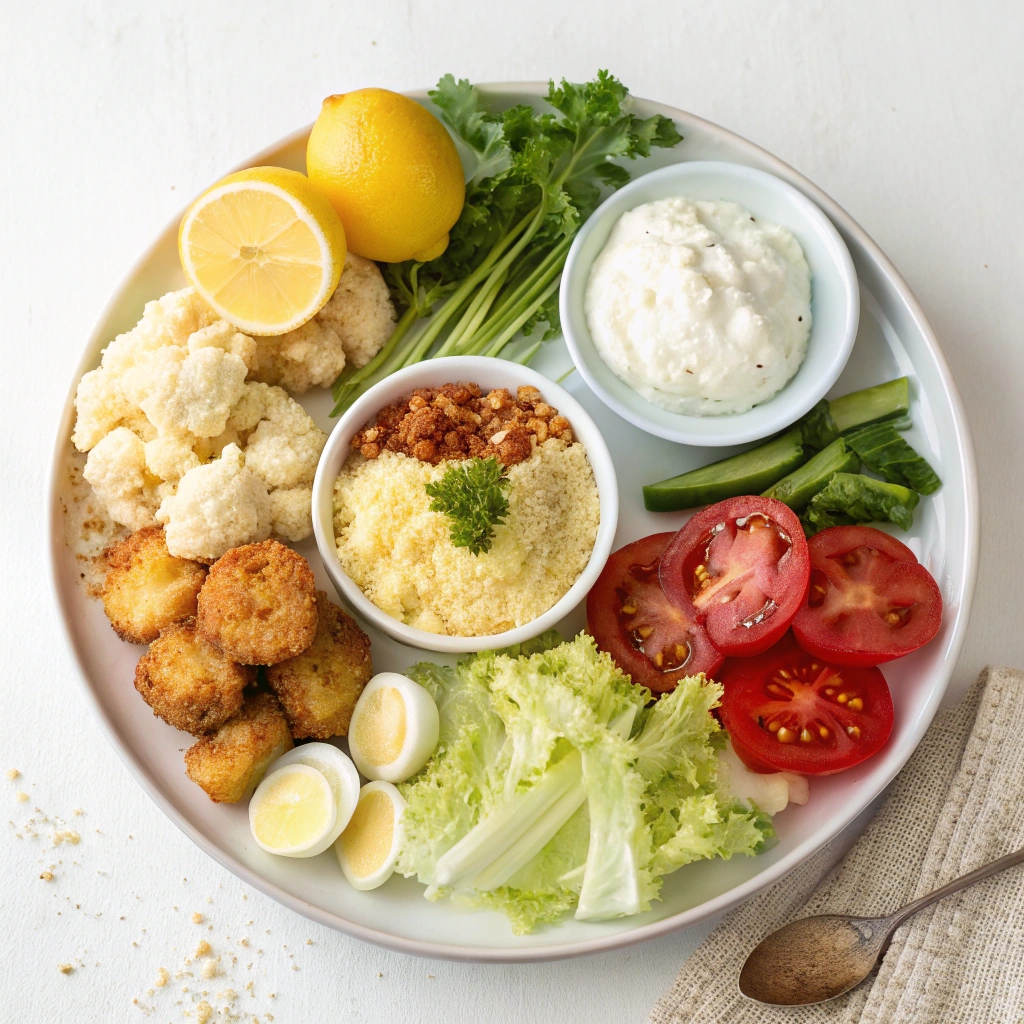 Ingredients for Crispy Cauliflower Po’ Boy Sandwich