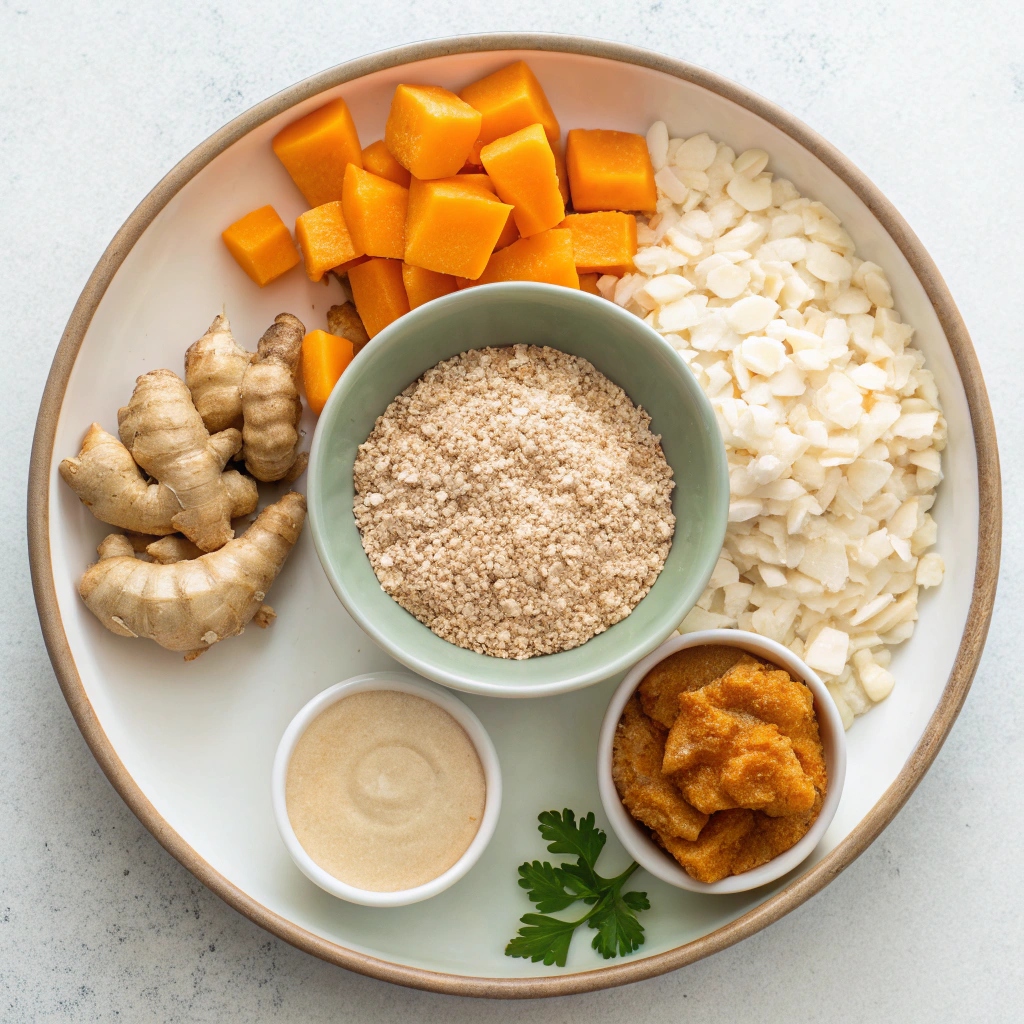 Ingredients for Whole Oat Porridge & Variations