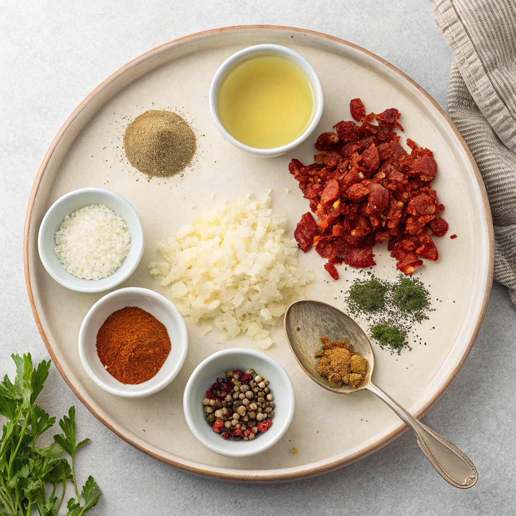 Ingredients for Vegan Creamy Sun Dried Tomato Soup