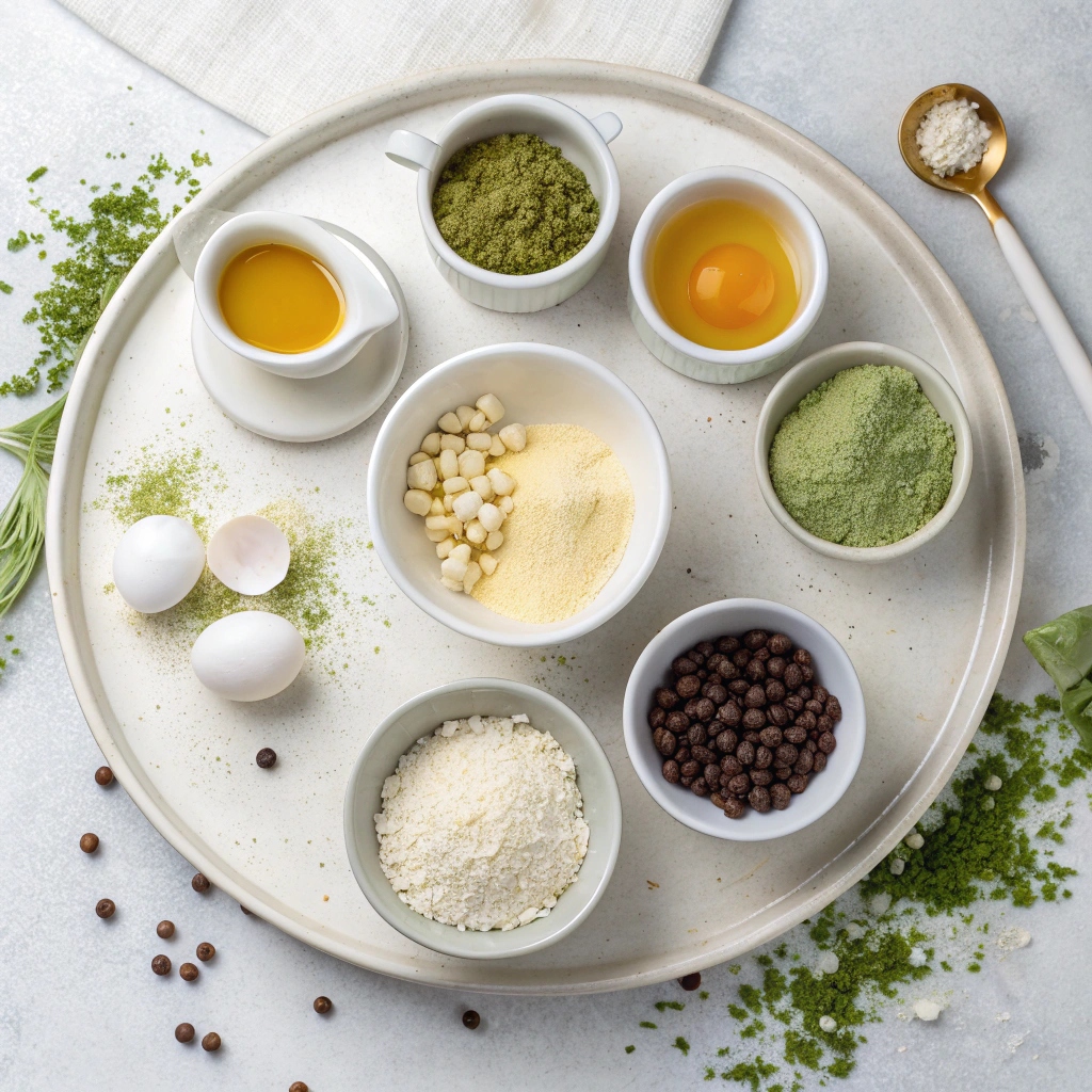 Ingredients for Matcha Cookies