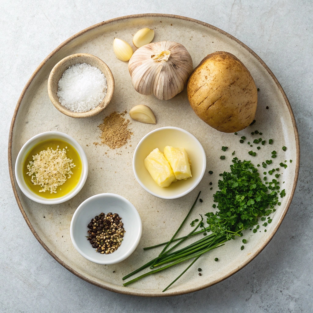 Ingredients for Creamy Garlic Mashed Potatoes