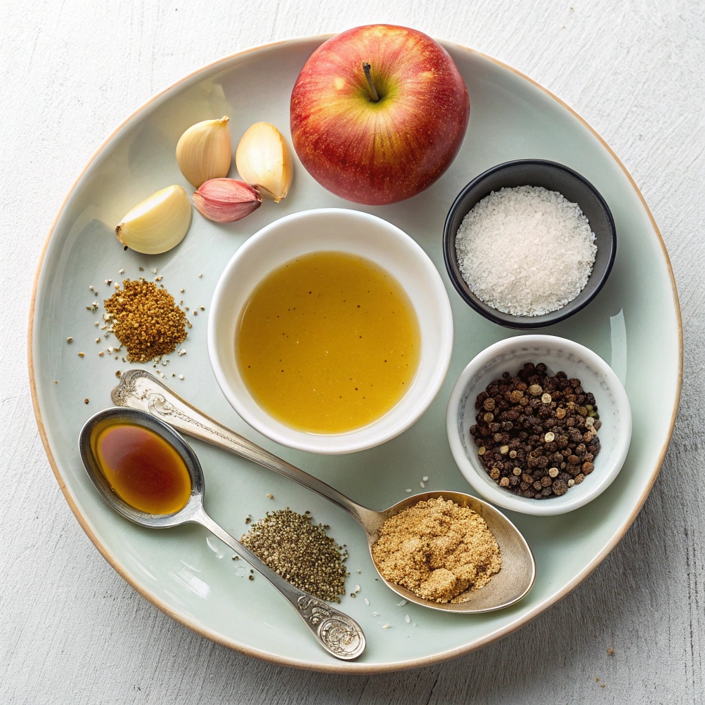 Ingredients for Apple Cider Vinegar Dressing