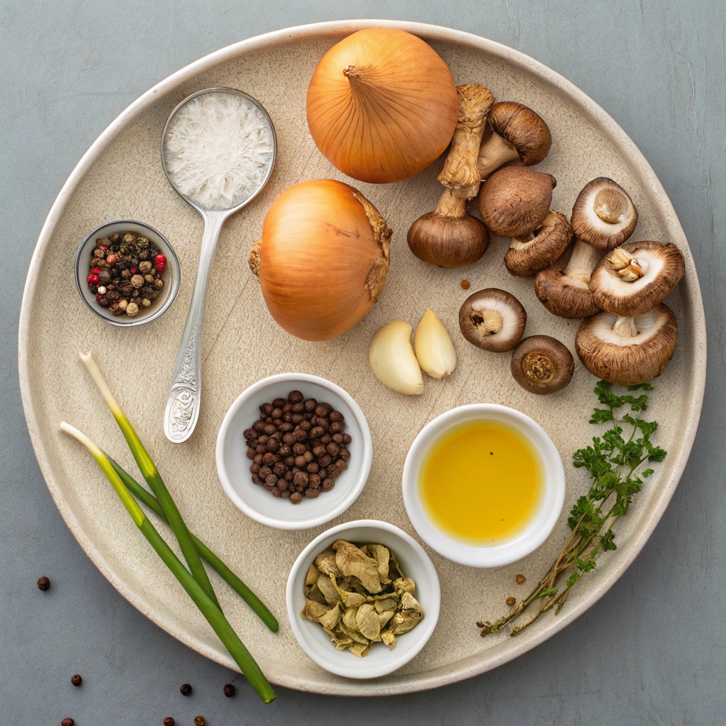 Ingredients for Mushroom Broth