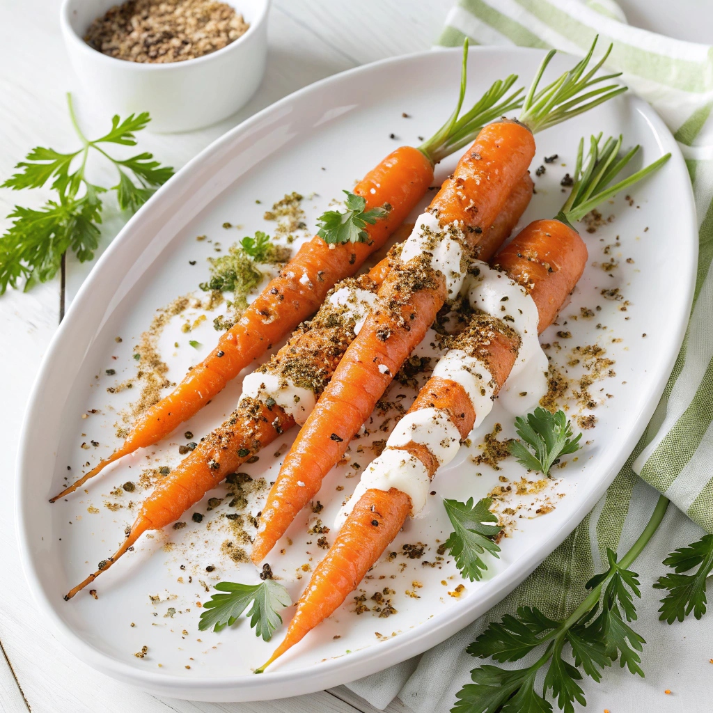 Carrots with Yogurt, Dukkah, and Herbs Recipe