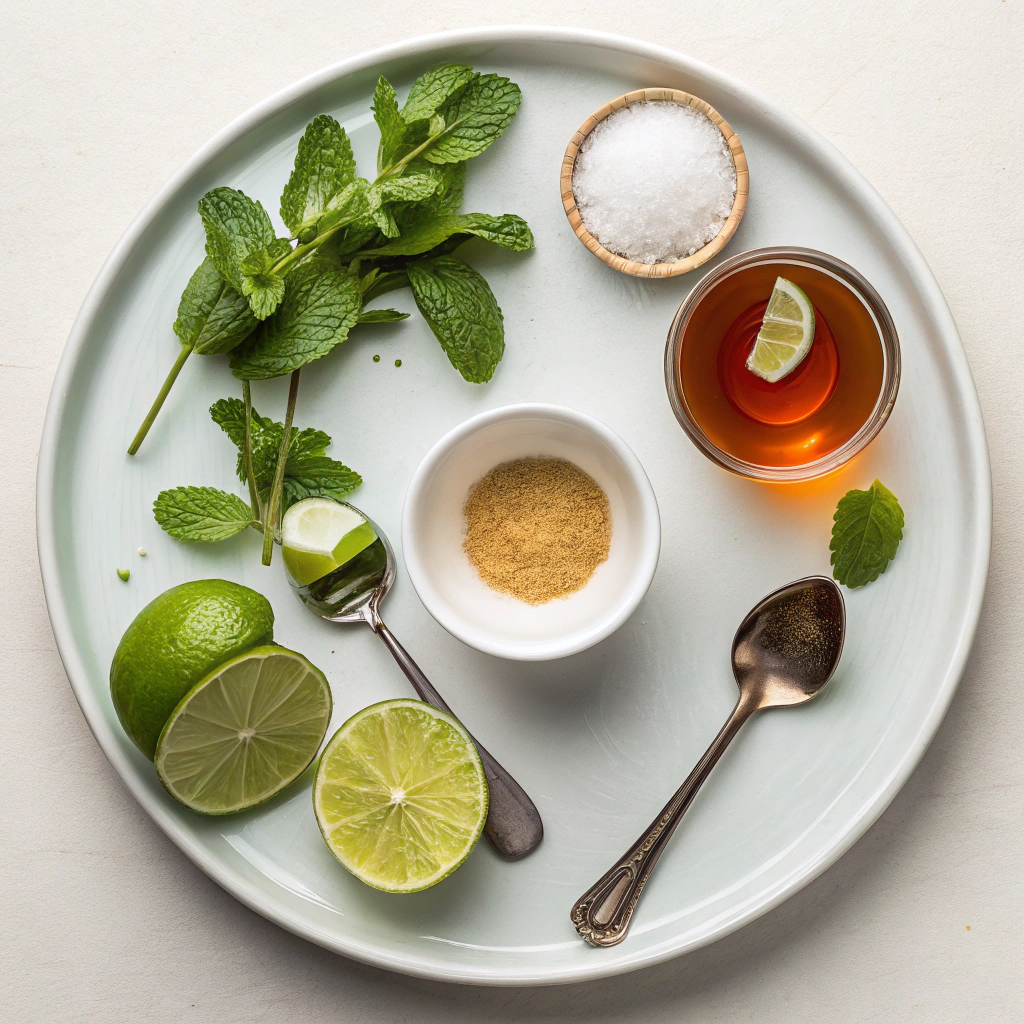 Ingredients for Sparkling Mint Juleps