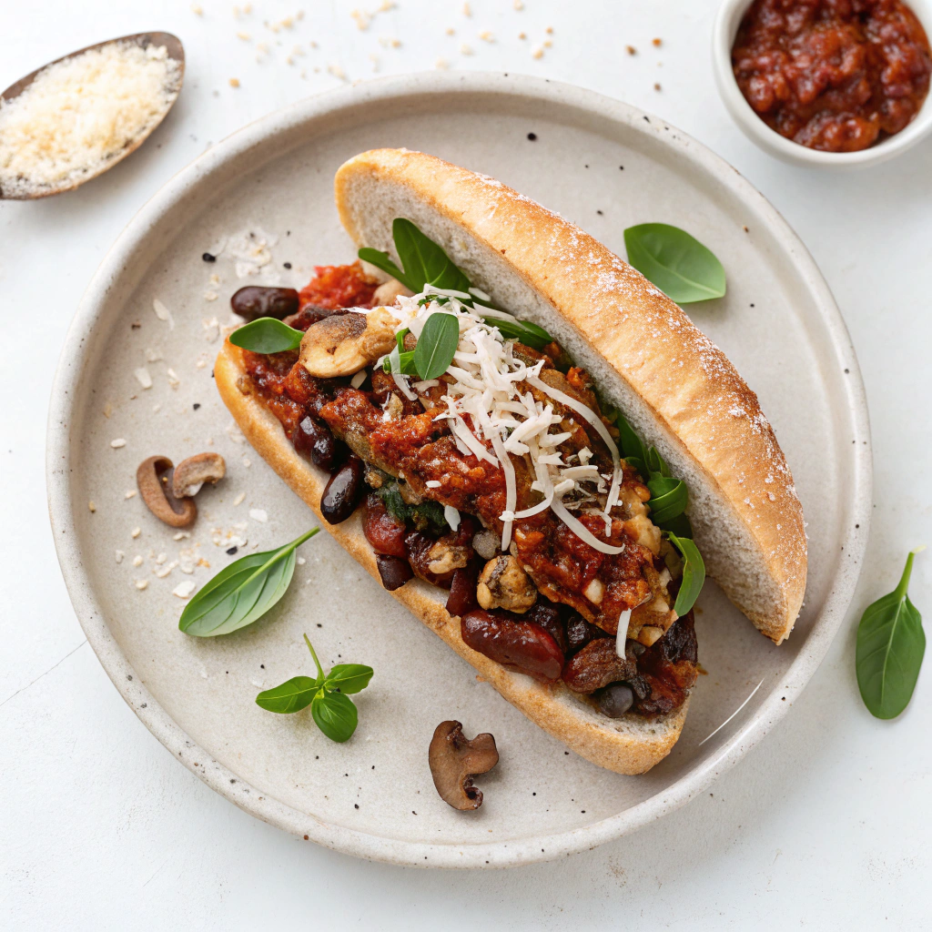 Ingredients for Vegan Black Bean Meatball Sub