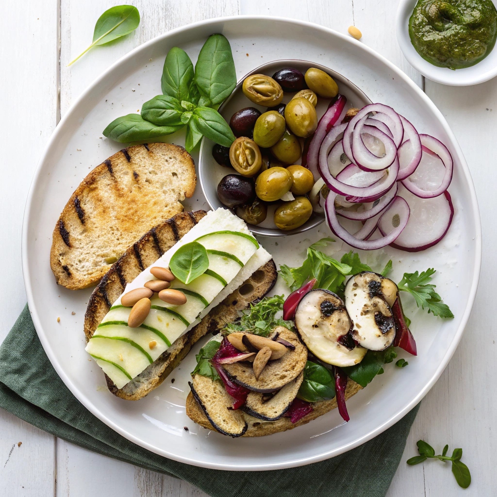 Caprese Sandwich with Olive Pesto Ingredients