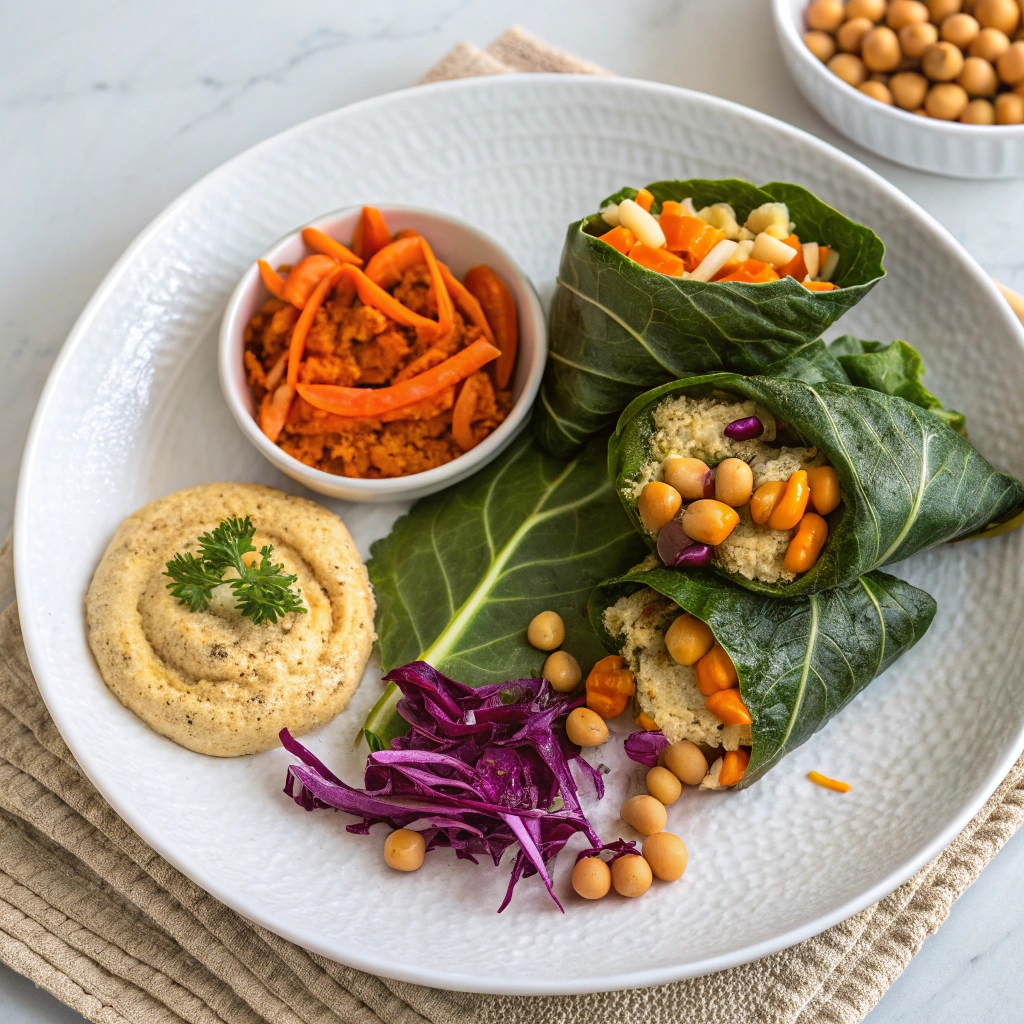 Collard Wraps with Carrot Hummus Ingredients