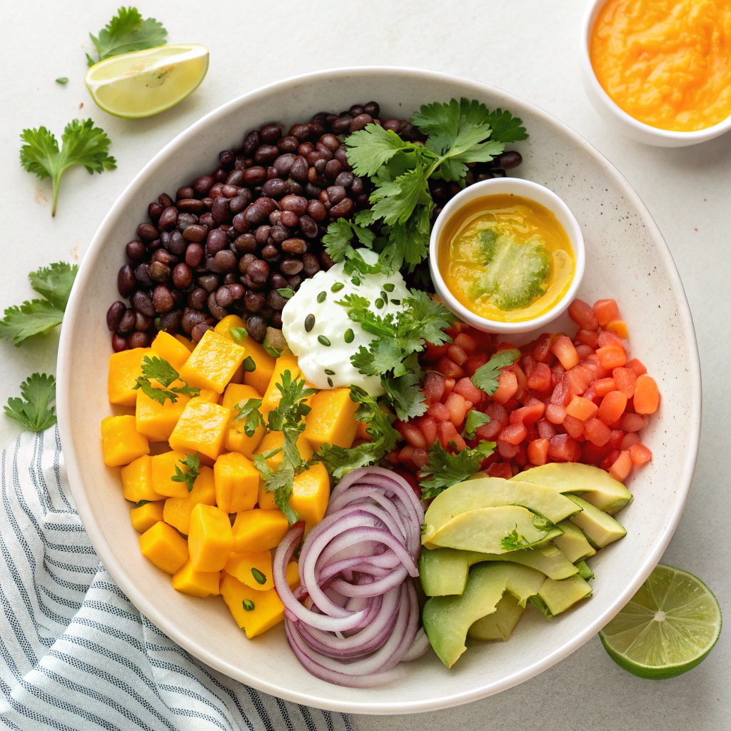 Mango Habanero Black Bean Tacos Ingredients