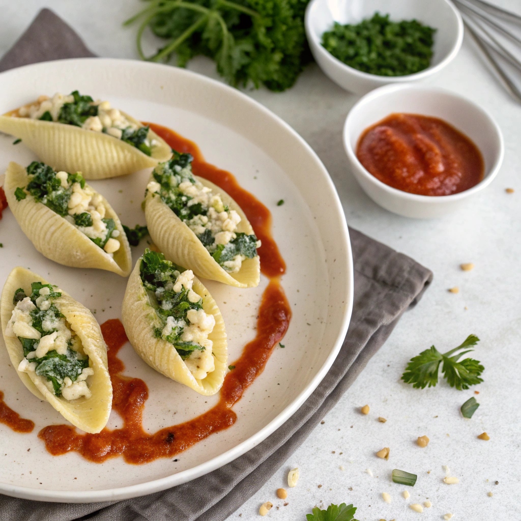 Vegan Stuffed Shells with Kale Ingredients