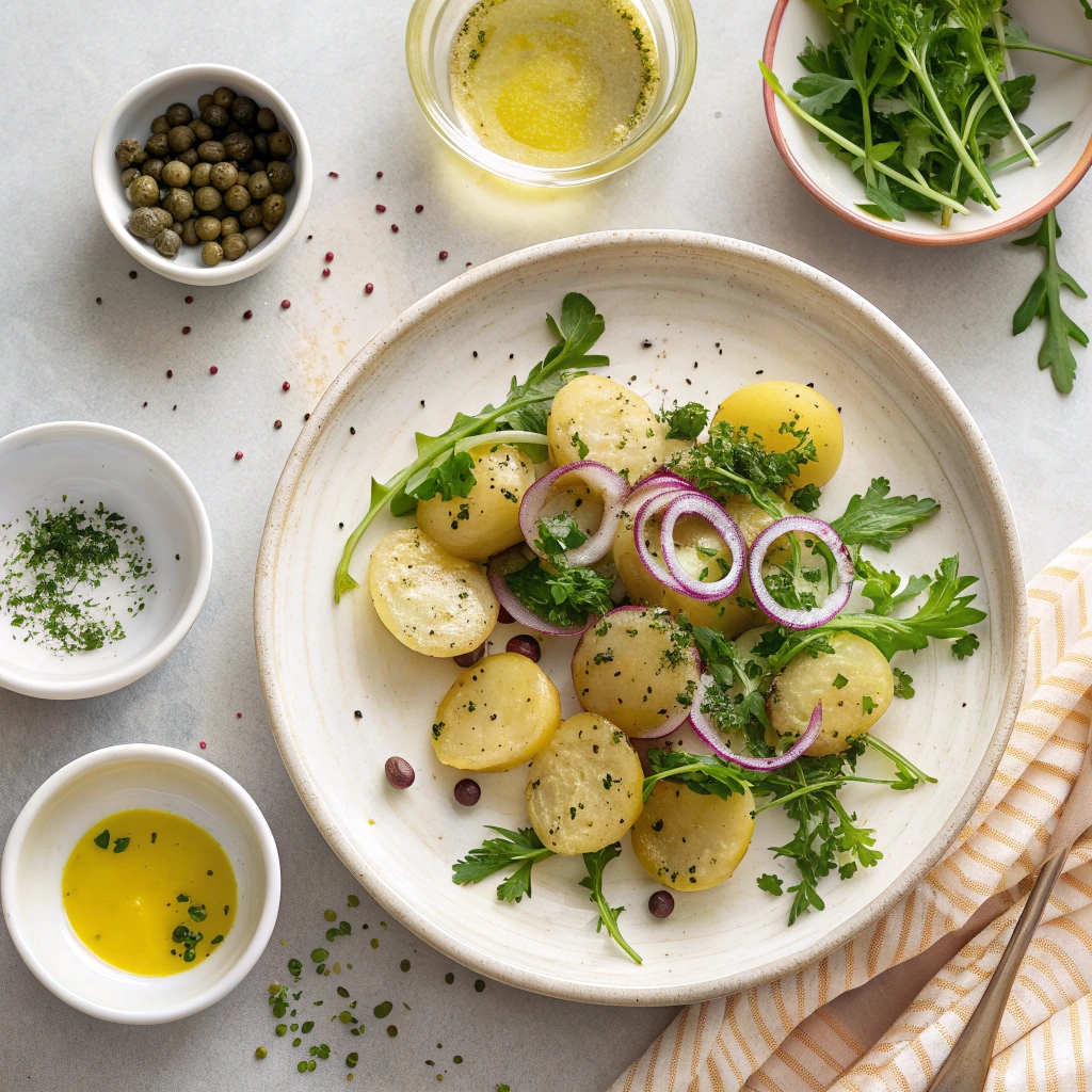 Grilled Potato & Arugula Salad Ingredients