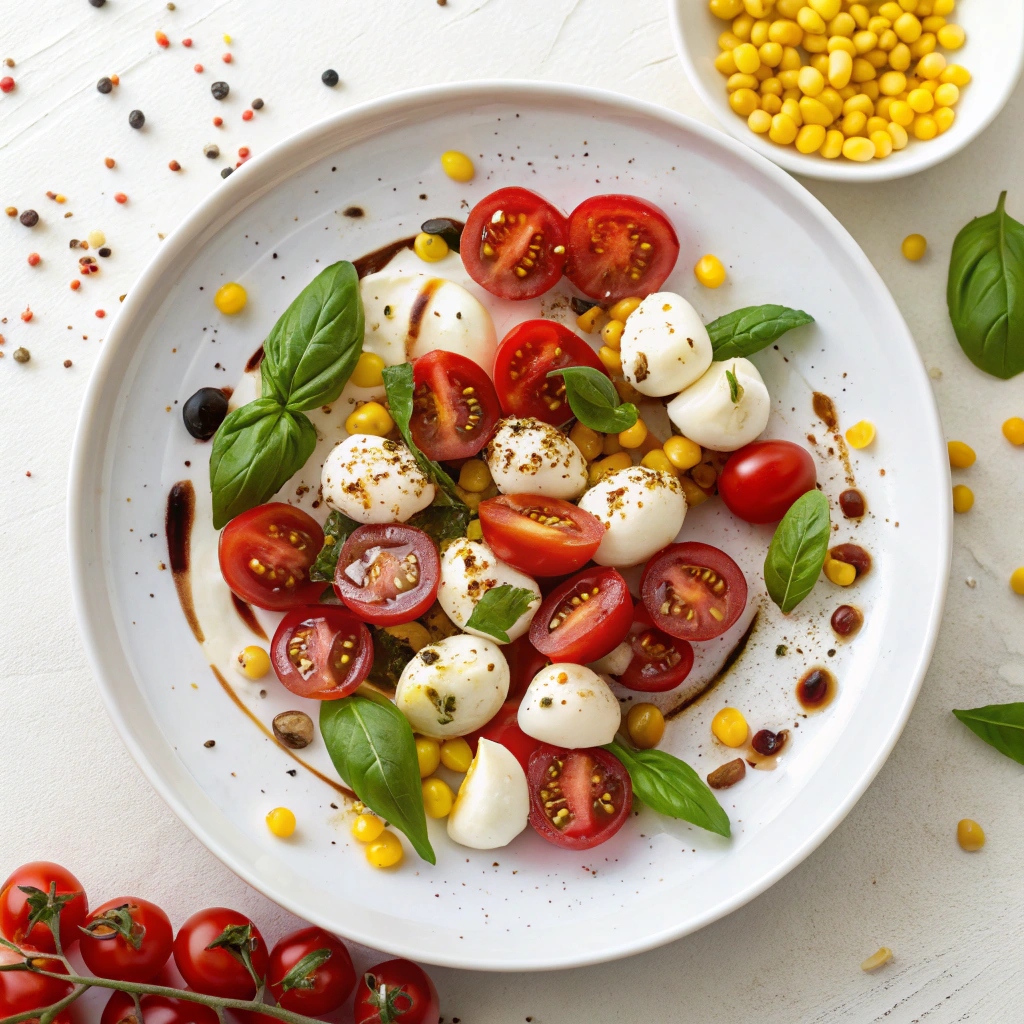 Cherry Tomato Basil Salad Ingredients