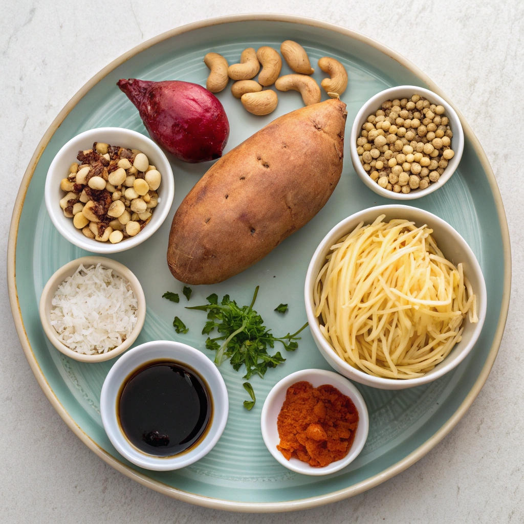 Sweet Potato (vegan) Alfredo Ingredients