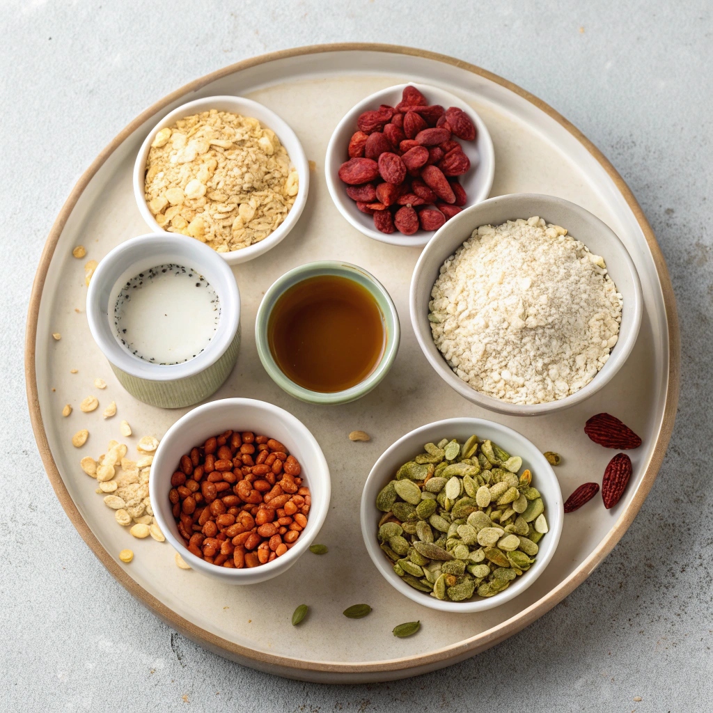 Pistachio Goji Berry Granola Ingredients