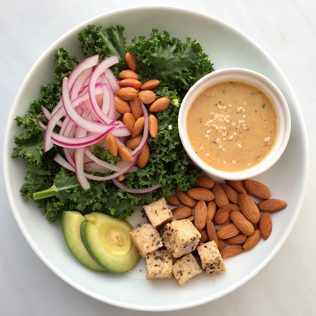 Sesame & Orange Kale Salad Ingredients
