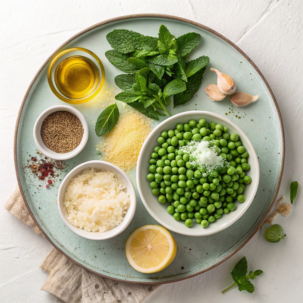 Lemony Pea Pesto Ingredients