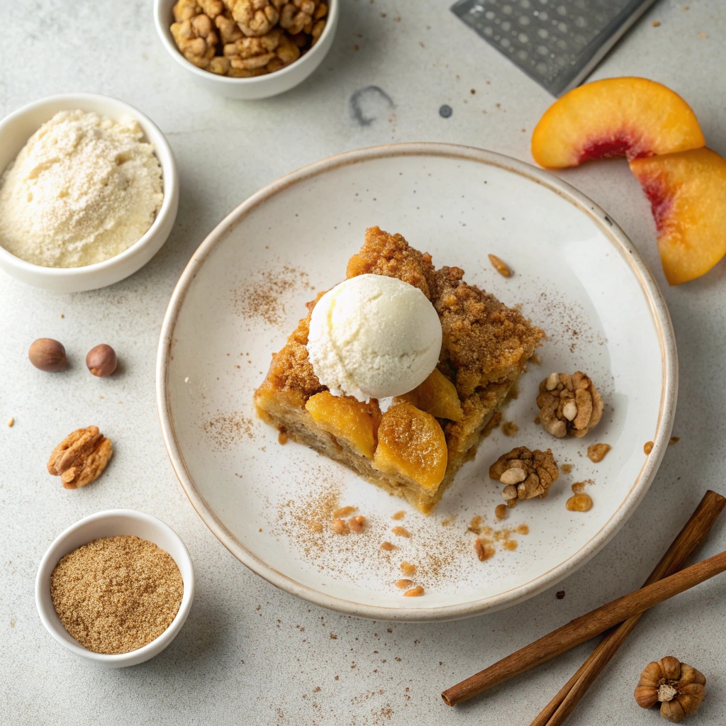 Grilled Peach & Walnut Crumble Ingredients