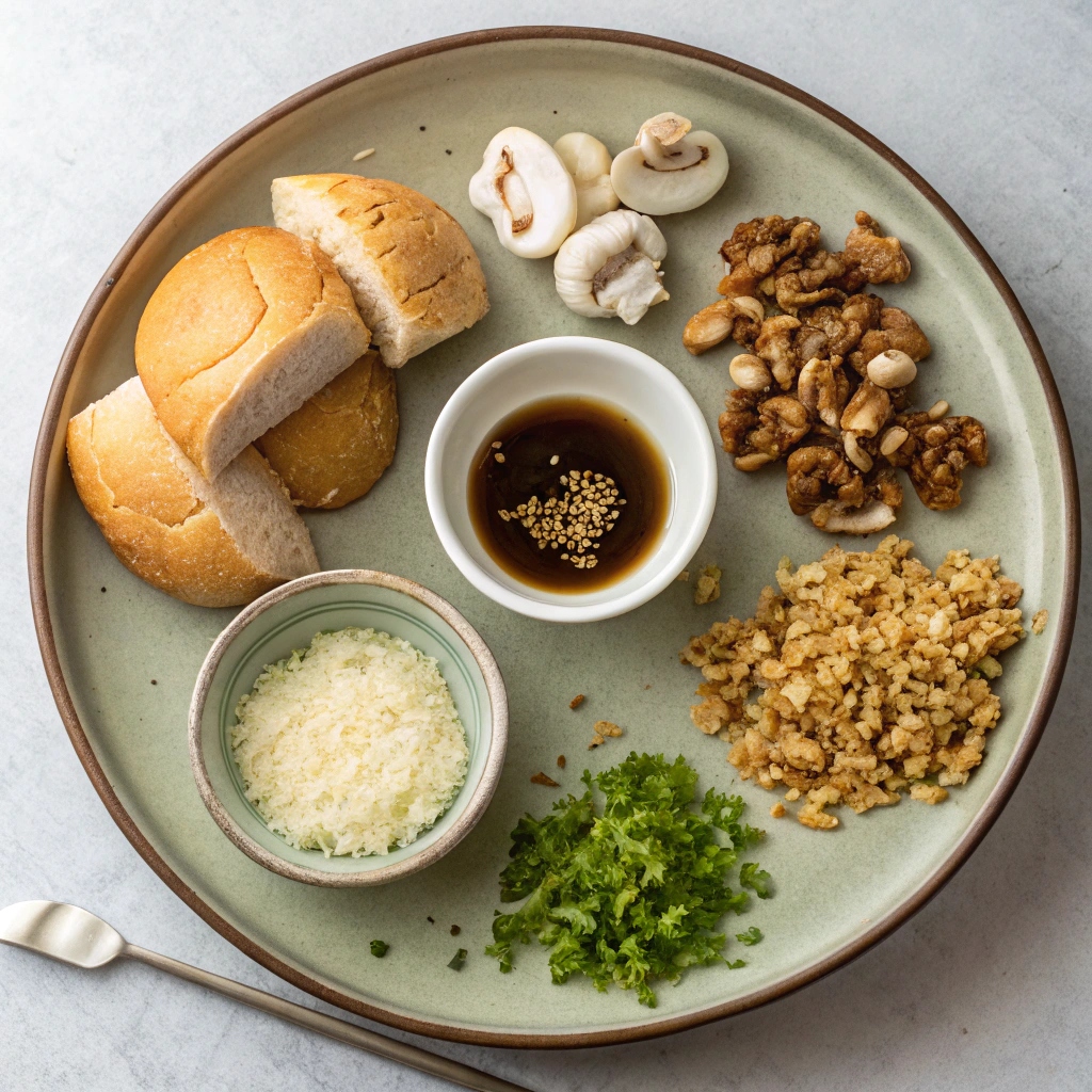 Walnut-Mushroom Veggie Burgers Ingredients