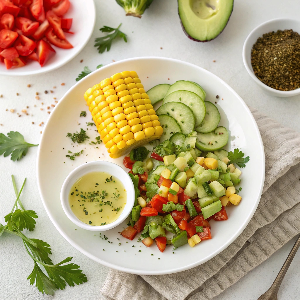 Serrano & Corn Salsa Ingredients