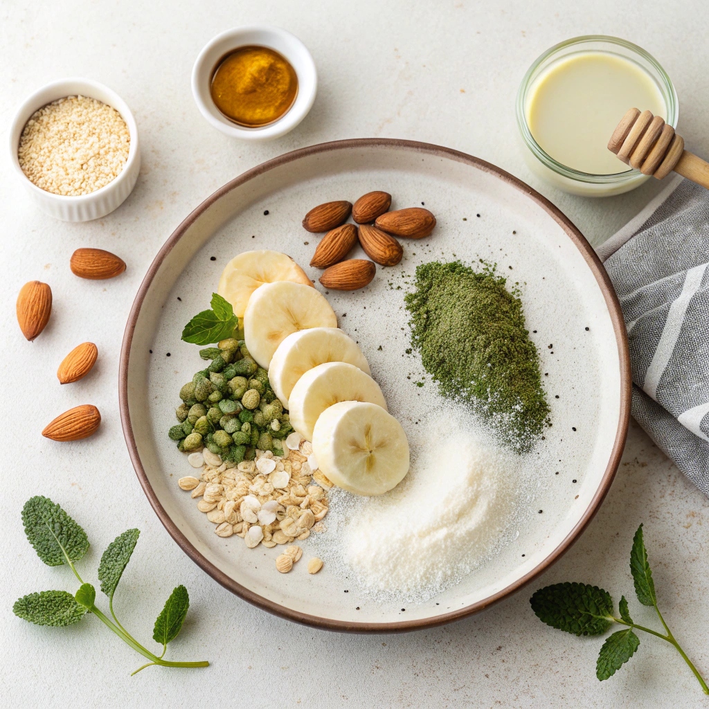 Vanilla Matcha Smoothie Ingredients