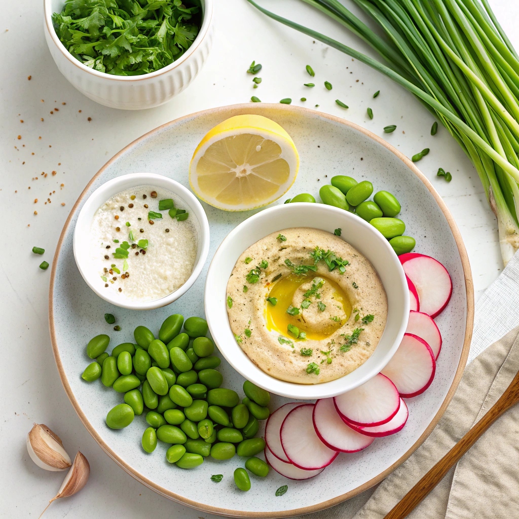 Edamame Hummus & Radish Crostini Ingredients