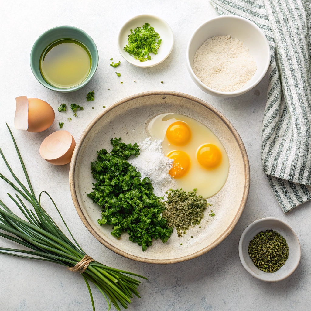 Arugula Scramble with Kale Pesto Ingredients