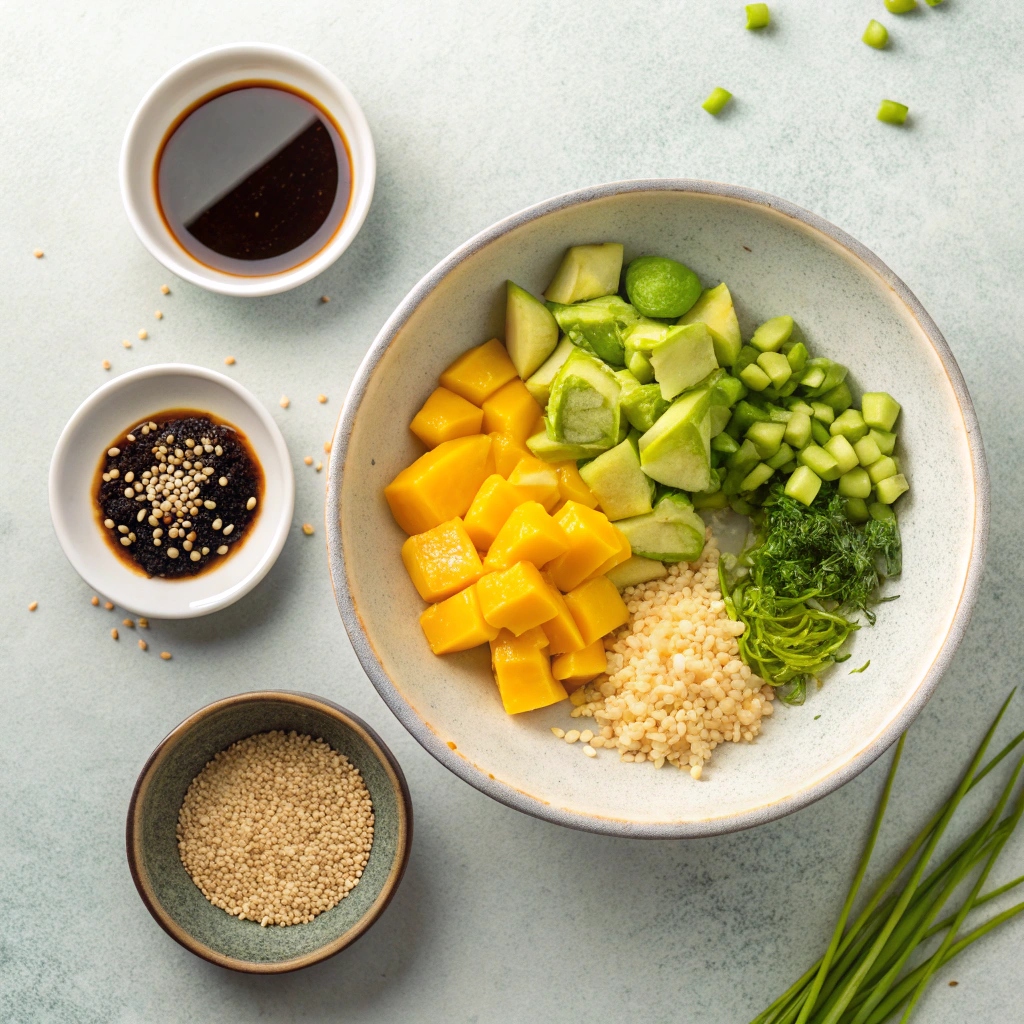 Mango Sesame Avocado Salsa Ingredients