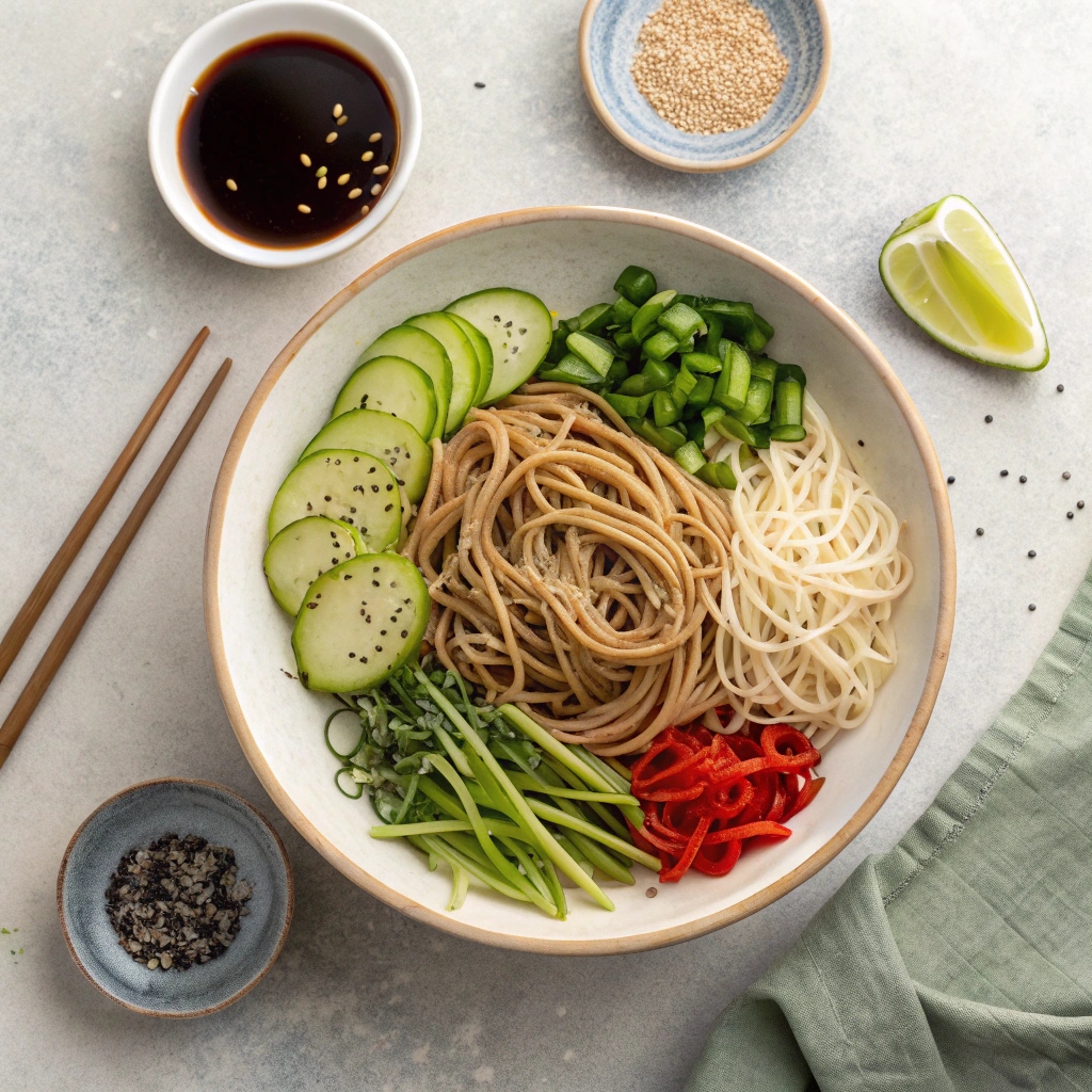 Cold Cucumber Soba Ingredients