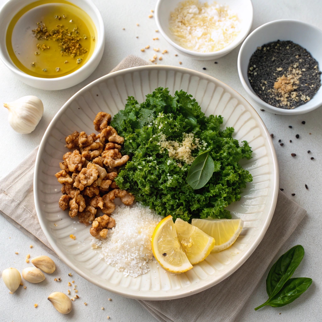 Kale Stem Pesto Ingredients