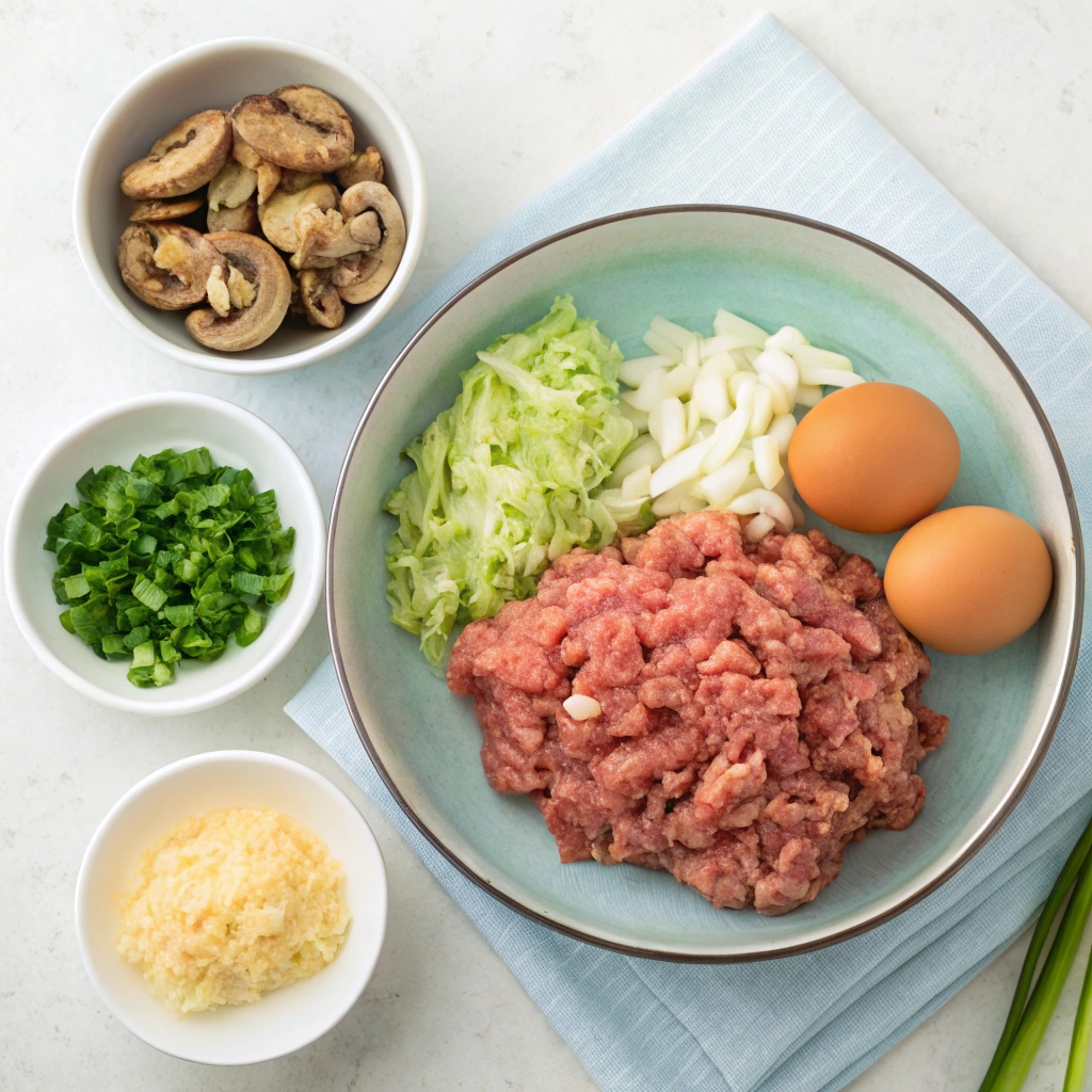Ingredients of Easy Steamed Dumplings