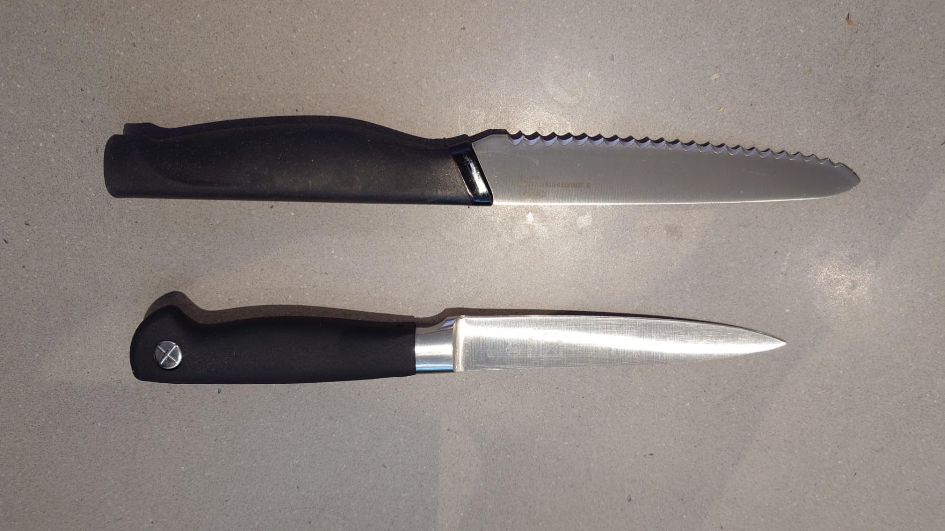 OXO Good Grips 5-in Serrated Utility Knife,Silver/Black - Customer Photo 1