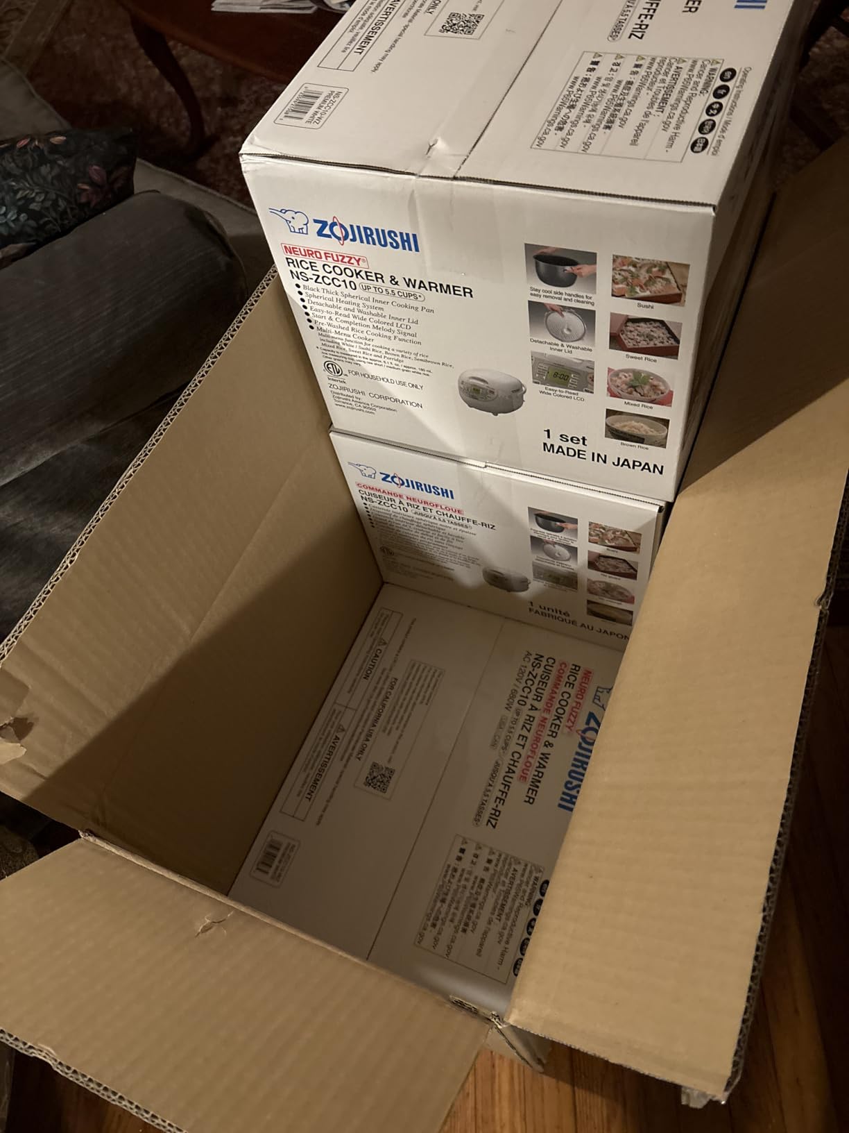 Zojirushi NS-ZCC10 5-1/2-Cup Neuro Fuzzy Rice Cooker and Warmer, Premium White - Customer Photo 1