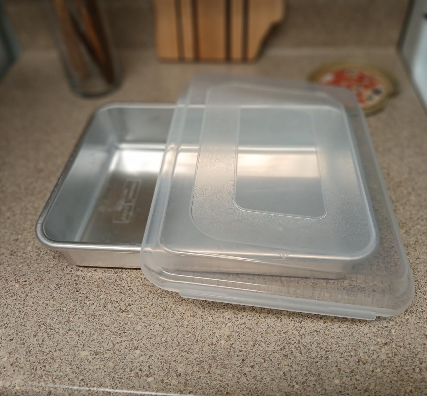 Nordic Ware Natural Aluminum Commercial Cake Pan with Lid, Rectangle Pan with Lid Silver, 9 x 13 - Customer Photo 1